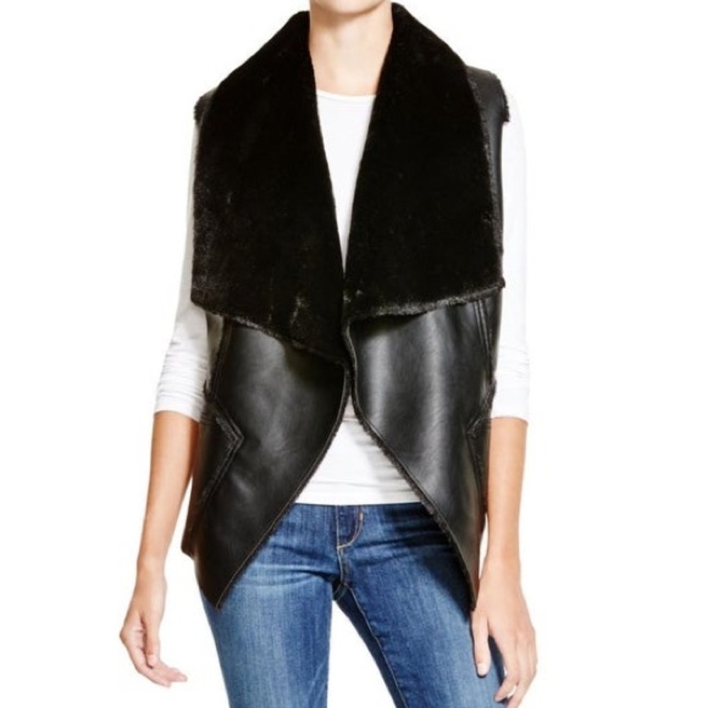 BLANKNYC Faux Fur and Leather Vest
